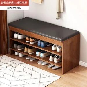 의자형 현관신발장 원목 신발 정리대 벤치형 수납