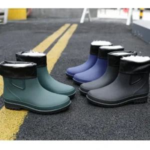 남성 털 장화 3색/남자/부츠/방수/방한화/방한/겨울/레인/미들/주방/낚시/미끄럼/방지/신발/방수화/발열