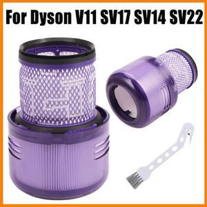 호환다이슨 V11 SV17 SV22 진공 청소기 필터 요소 액세서리 세척 가능 재사용 교체용 포스트 예비 부품