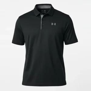 언더아머 UA 폴로 티셔츠 루즈핏 카라티 반팔 골프 테크 피케 빅사이즈 포함 블랙