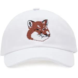 [메종키츠네]23FW 메종키츠네 화이트 폭스자수 모자 HU06118WW0007