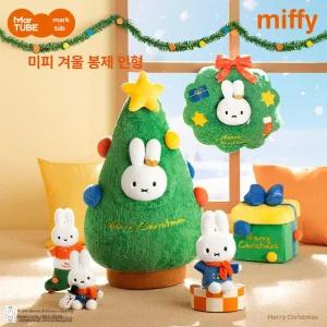 미피크리스마스 플러시 플라워 장식품 크리스마스 미니트리 장식 리스 꽃다발 소품 봉제인형 어