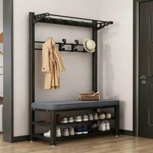 좁은현관 신발장 옷걸이 원룸 신발정리대 선반 벤치형수납장 벤치형신발선반 정리대 수납장