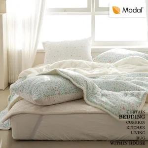 [위드인하우스]극세사모달 이불패드세트 토끼털코치 SS,K 핑크,블루