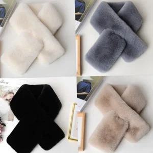 짧은 에코 퍼 목도리 밍크 쁘띠 목도리 페이크 겨울