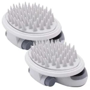 강아지마사지 강아지 장모용 핸드 브러쉬 2P 엉킨털 마사지 미용 강아지목욕빗