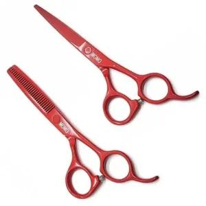 애견셀프미용 강아지 셀프미용 가위 세트 레드 일자가위 숱가위 강아지가위