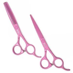 애견셀프미용 강아지 셀프미용 가위 세트 핑크 일자가위 숱가위 강아지가위