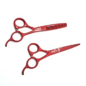 자동이발기 가아지 컬러 미용 가위숱가위세트 레드케이스포함 장가위