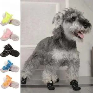 강아지악세사리 콩쓰몰리 강아지신발 여름 미끄럼방지 다이얼 운동화 한켤레2개 강아지미끄럼방지양말