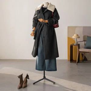 (안나앤플러스) 덤블 카라 롱 코트[코트DQC98] 빅사이즈