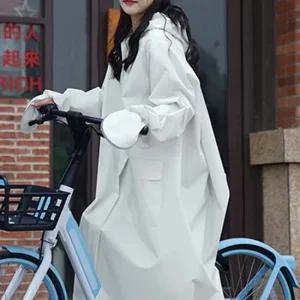 여성 우비 장마철 비옷 캠핑용 휴대용 성인 레인코트