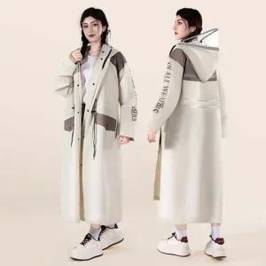 오버핏 롱 레인코트 예쁜 비옷 코트형 전신 패션 우비
