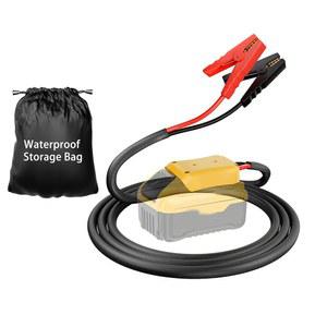 [미국배송] DEWALT 20V 배터리용 어댑터가 장착된 점퍼 케이블 2FT 8AWG 휴대용 배터리 스타터 자동차 부스터 도구 사용 시작 시 차량 점프를 위한 전원 케이블
