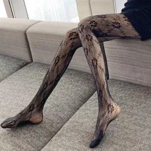 여성 망사 시스루 팬티 스타킹 로즈 1P 체크 타이즈 WFKXQ8V