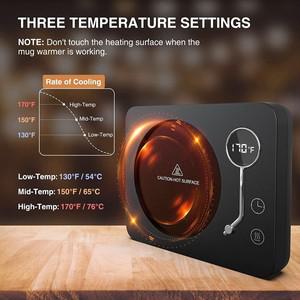 ABNL 1개 머그 워머, 자동 차단 타이머 기능 포함, 휴대용 커피/음료 보온기, 책상/사무실용 컵 블랙, 미국
