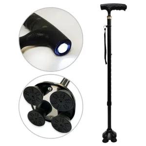 [하프클럽/] 네발 4발 어르신 노인 지팡이 SN-3200 할머니 할아버지 길이조절