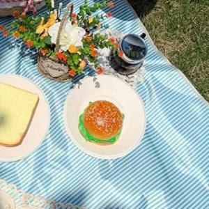 고품질 돗자리 매트 방수 피크닉 비치 스트라이프 블루 방수돗자리 휴대용돗자리 야외용돗자리 WFHFFMC