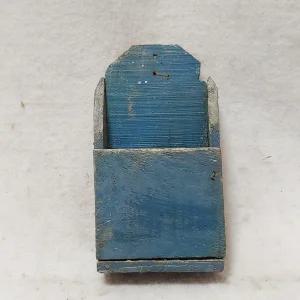 파란 7080년대 나무 편지함 옛날 편지함 편지 꽂이 추억소품