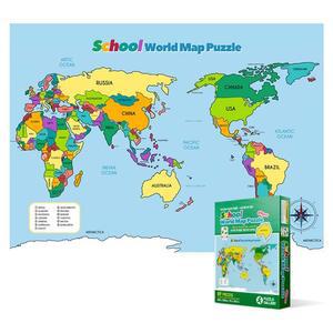 [XBG630M2_47]89피스 직소퍼즐 세계 지도 플로어 실루엣