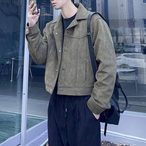 남자스웨이드자켓 봄자켓 숏 프리미엄 미니멀 트러커