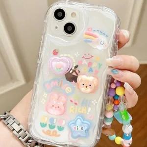 아트박스 키스맥 귀염 크루 파츠 스트랩 케이스 아이폰14프로맥스)