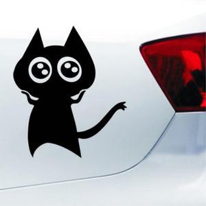 맑은눈망울 고양이 차량용 흠집가림 스티커 2장