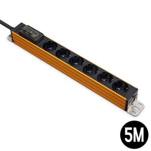 [하프클럽/알티피아]멀티탭 고용량 누전차단 콘센트 6구 5M (골드)