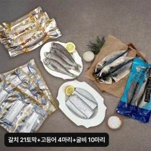 제주 수산물 3종(갈치 21토막+자반고등어 4마리+굴비 10마리)