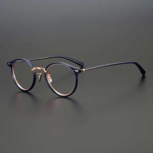 일본식 수제 초경량 타원형 안경테 반투명 조각 빈티지 수입 안경