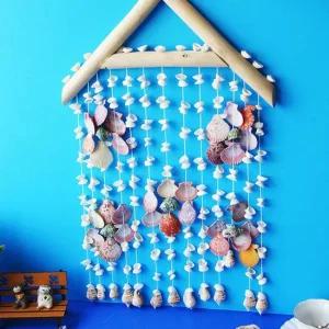 여름 오션 조개발 특대 1P 문앞 현관 모빌 장식 데코 조개모빌 조개발 벽장식소품 현관인테리어