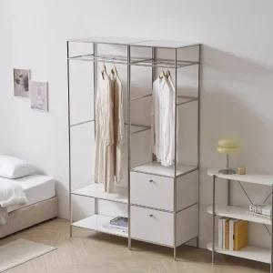 N1670 모듈 투서랍 2단 선반 행거 옷장 세트