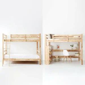 [마켓비]벤쿠 분리형 이층침대 싱글 100200 고무나무 8991.8754