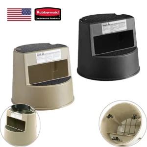 미국정품 이동식 2단 발판 바퀴달린 논슬립 스텝스툴 도서관 러버메이드 학교