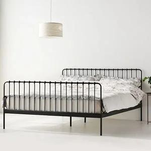 [마켓비]고품질 철제 침대프레임 퀸침대 북유럽 침실인테리어 침대 철제침대프레임 낙상방지침대 싱글침대