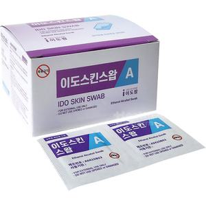 이도스킨스왑에이(에탄올 80ml) 100매입 1통/알콜솜/알콜스왑/거즈