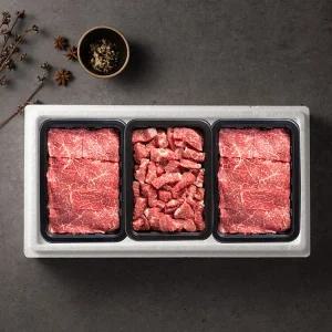 [축산][냉장] 한우혼합선물세트 4호 2.4kg [불고기 1.2kg, 국거리 1.2kg / 1+등급]