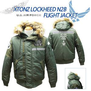 엑스톤즈항공점퍼 남성패딩 패딩 N-2B 에어포스 항공점퍼 록히드 자켓 미군 야상 밀리터리 블루종