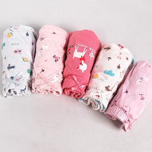 필굿 여아동 유아 주니어 순면 삼각팬티세트 댄비(5매) 아기 초딩 초등학생 중학생 청소년속옷