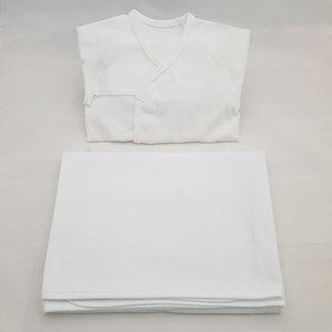 신생아 무지 면스판 배냇저고리+속싸개 세트 면100%