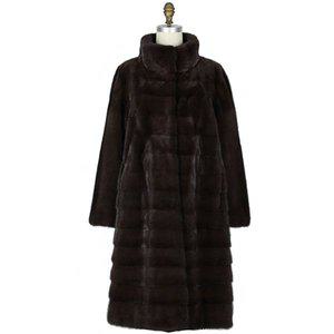 [진도 끌레베](의정부점)진도 Klever 유러피안 유색 밍크 휘메일 롱 코트(K2W3EC58_)