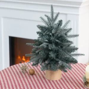 크리스마스트리 미니트리 나무 무장식 고급 회색빛 가득찬트리 45cm 소형 테이블 탁상용 그레이 PE PVC