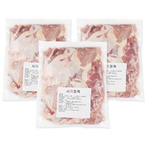 국산 사이정육 1kg 3개 /넓적다리살 닭다리살 닭정육
