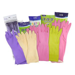 크린랩 고무장갑 미니 소 중 대 특대 파스텔 라텍스 위생장갑