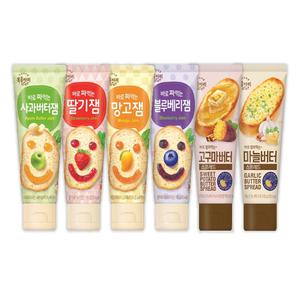 복음자리 짜먹는잼 딸기 망고 블루베리 사과 앙버터 콘버터 튜브잼