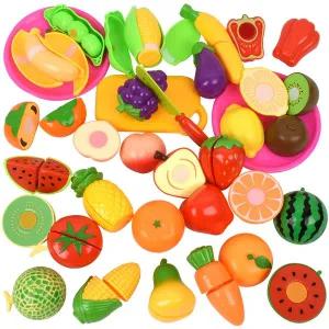 R 오즈토이 뉴 과일 자르기 소꿉놀이 세트 27종 음식 야채 모형 싹뚝 썰기 주방 소품