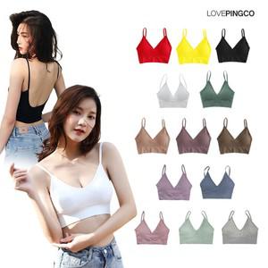 자체제작 백트임 브라 18컬러 택1 체커보드 노와이어 브라렛 백포인트 노후