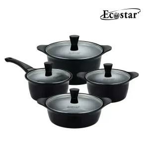 에코스타 블랙핸들 IH 통주물 세라믹 4종 냄비세트