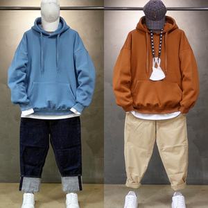 오버핏 기모 무지 후드티 남성 데일리룩 남자 빅사이즈 긴팔 티셔츠 커플 시밀러룩