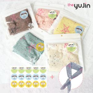 (5개세트) 우주 별 미니 스카프+스티커 어린이집 단체 생일 답례품 어린이 유아 아동 머플러